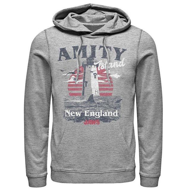 Mens Jaws Amity Destination Hoodie Athletic Grey Product Image