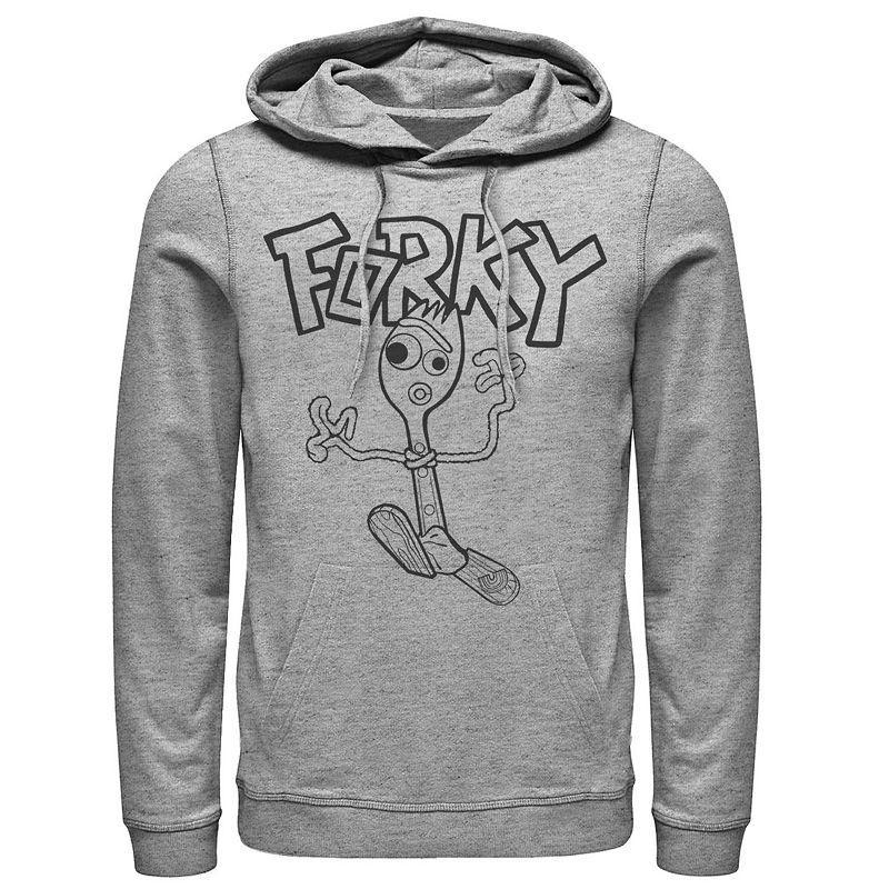 Disney / Pixars Toy Story Forky Mens Doodle Hoodie Athletic Grey Product Image