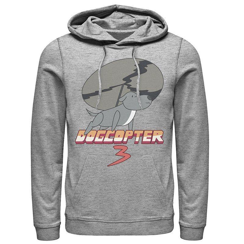 Mens Cartoon Networks Steven Universe Dogcopter 3 Hoodie Athletic Grey Product Image