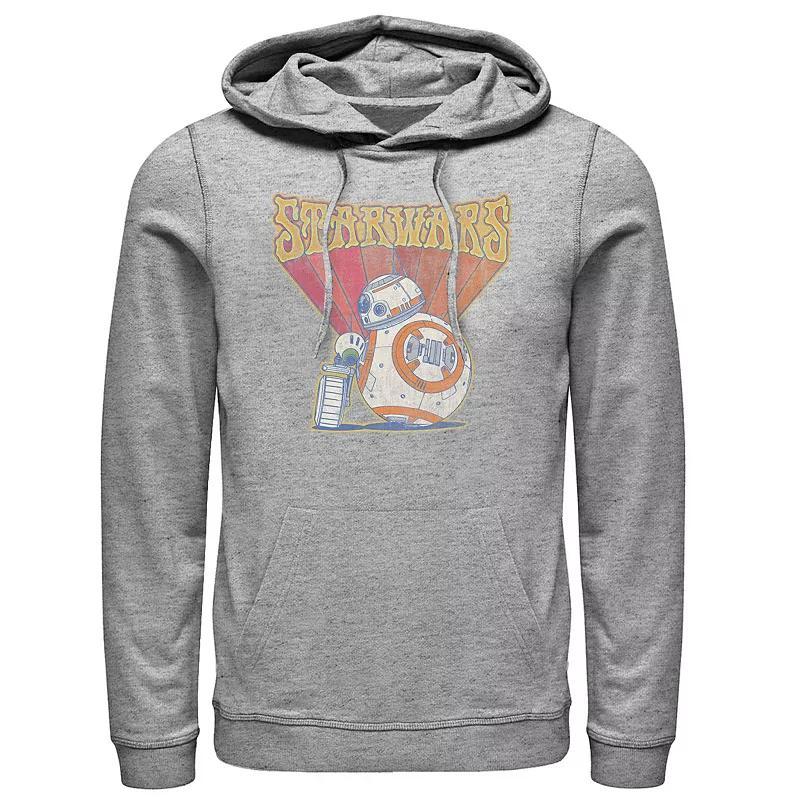 Mens Star Wars The Rise of Skywalker Groovy Droid Duo Pullover Hoodie Med Grey Product Image