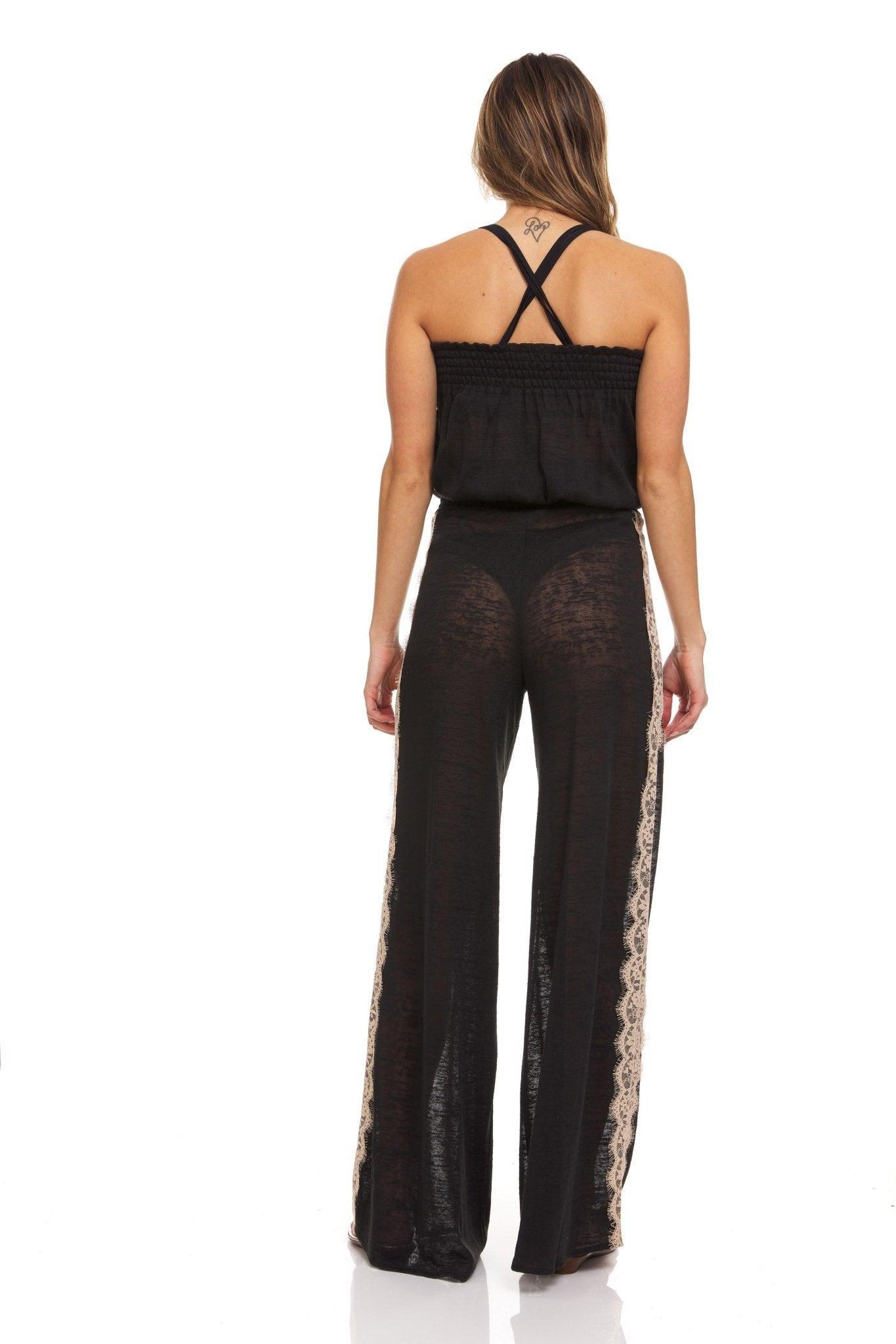 Strapless Lace Trim Jumpsuit Product Image