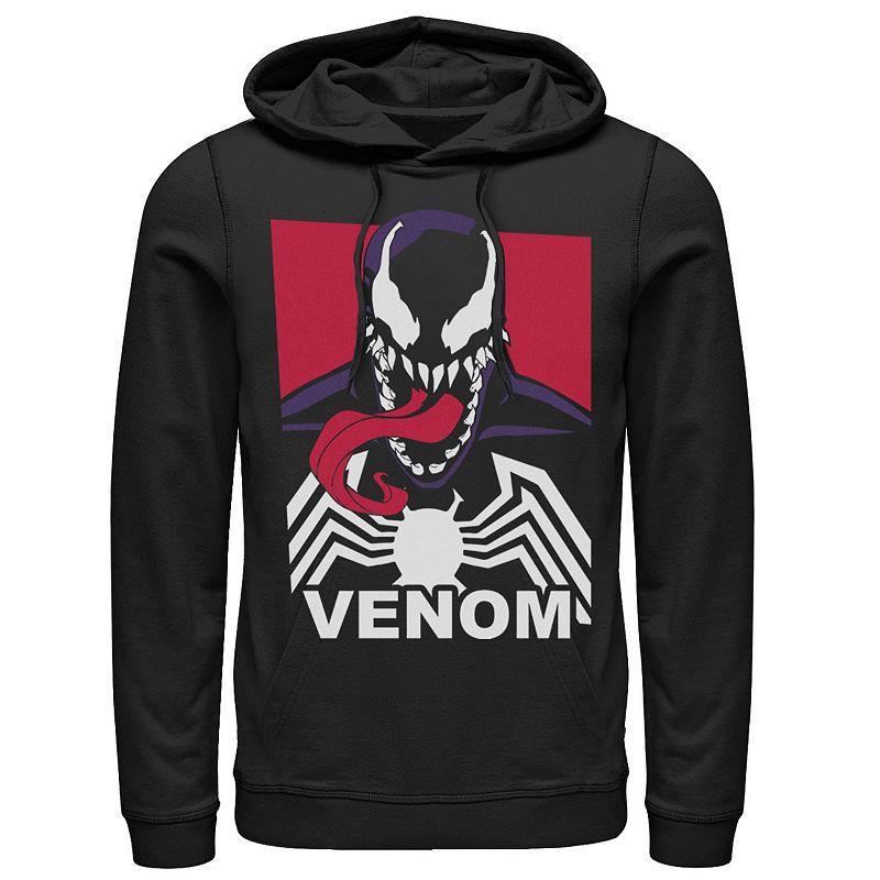 Mens Marvel Venom Tongue Out Comic Logo Hoodie Product Image