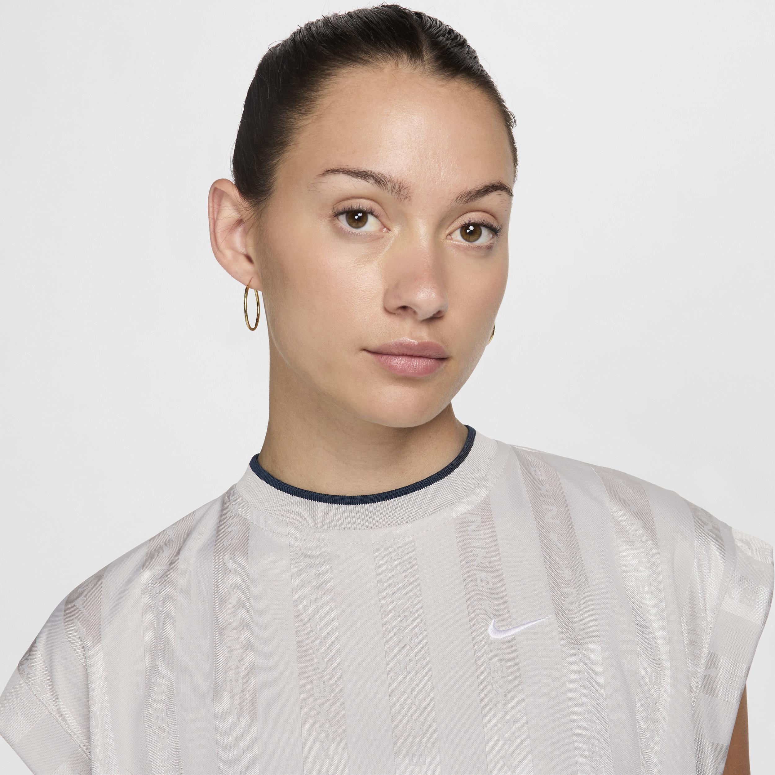 Women's Nike Sportswear Collection Dri-FIT Short-Sleeve Jacquard Jersey Product Image