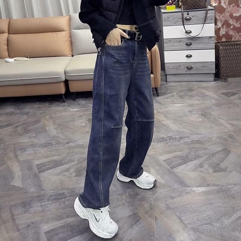 High-Rise Straight Leg Jeans Product Image