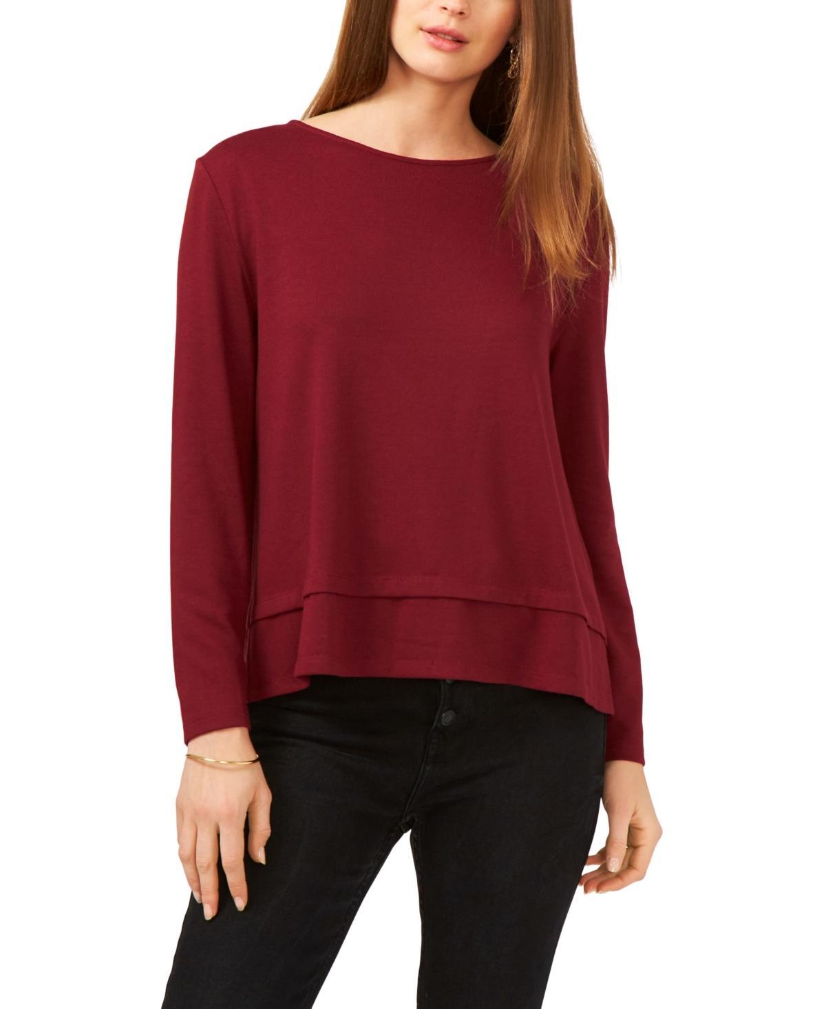 1.state Womens Long Sleeve Tie Back Cozy Knit Top Product Image