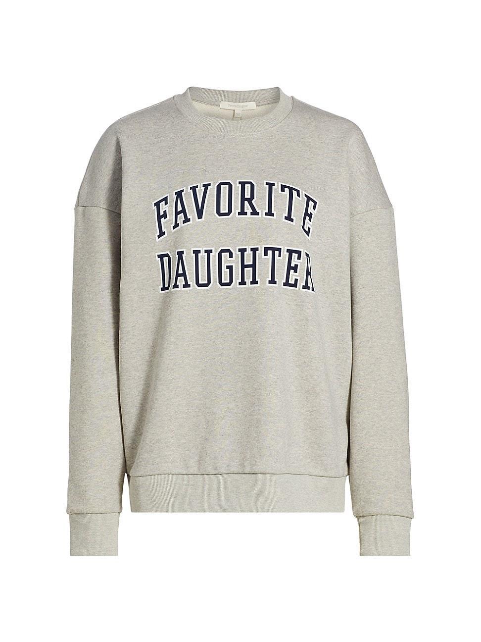 Womens Collegiate Oversized Logo Cotton-Blend Sweatshirt Product Image