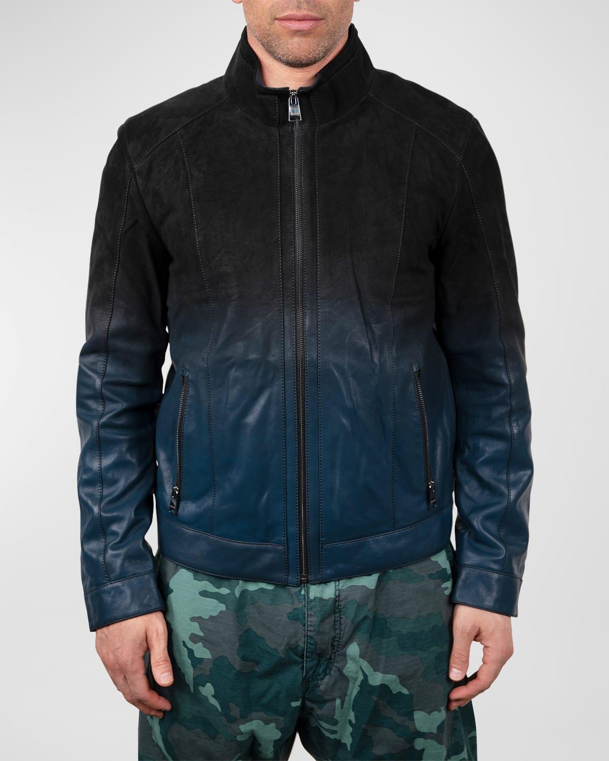 Mens Leather Degrade Jacket Product Image