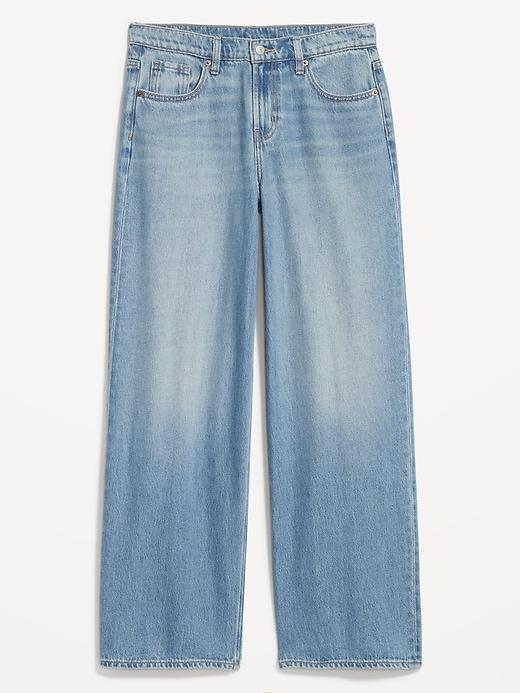 Mid-Rise Baggy Wide-Leg Jeans Product Image