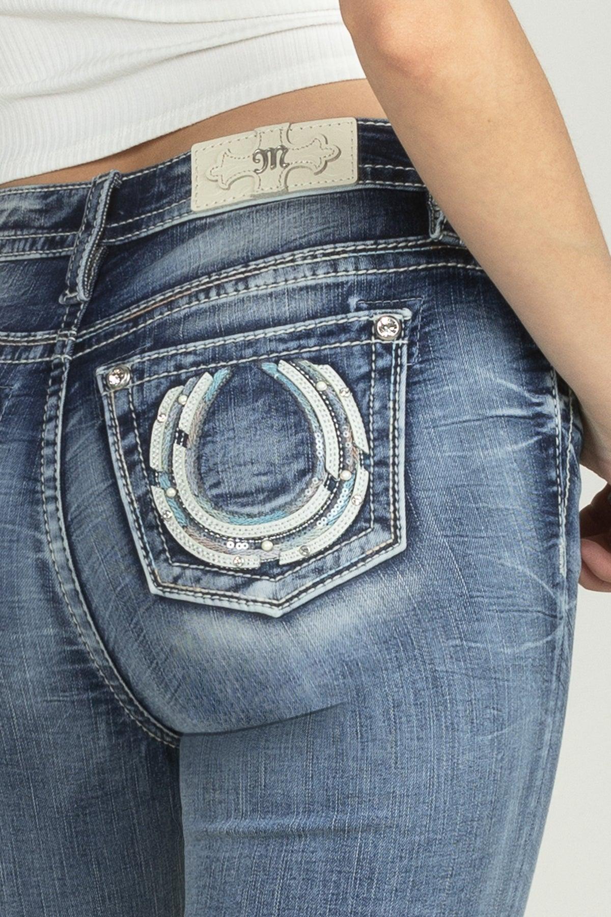 Horseshoe Blues Denim Capri Product Image