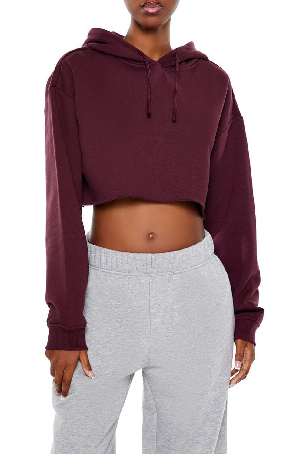 Cropped Fleece Hoodie | Forever 21 Product Image