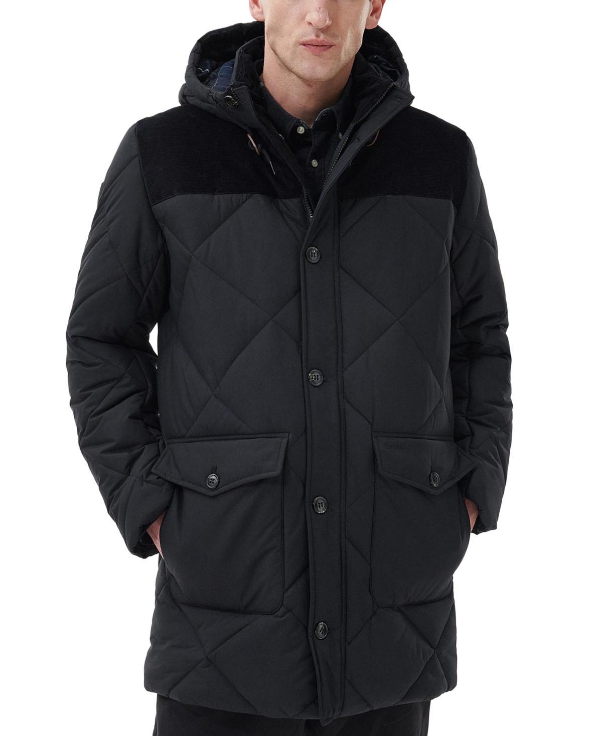 Barbour Mens Elmwood Box-Quilted Hooded Full-Zip Parka Product Image