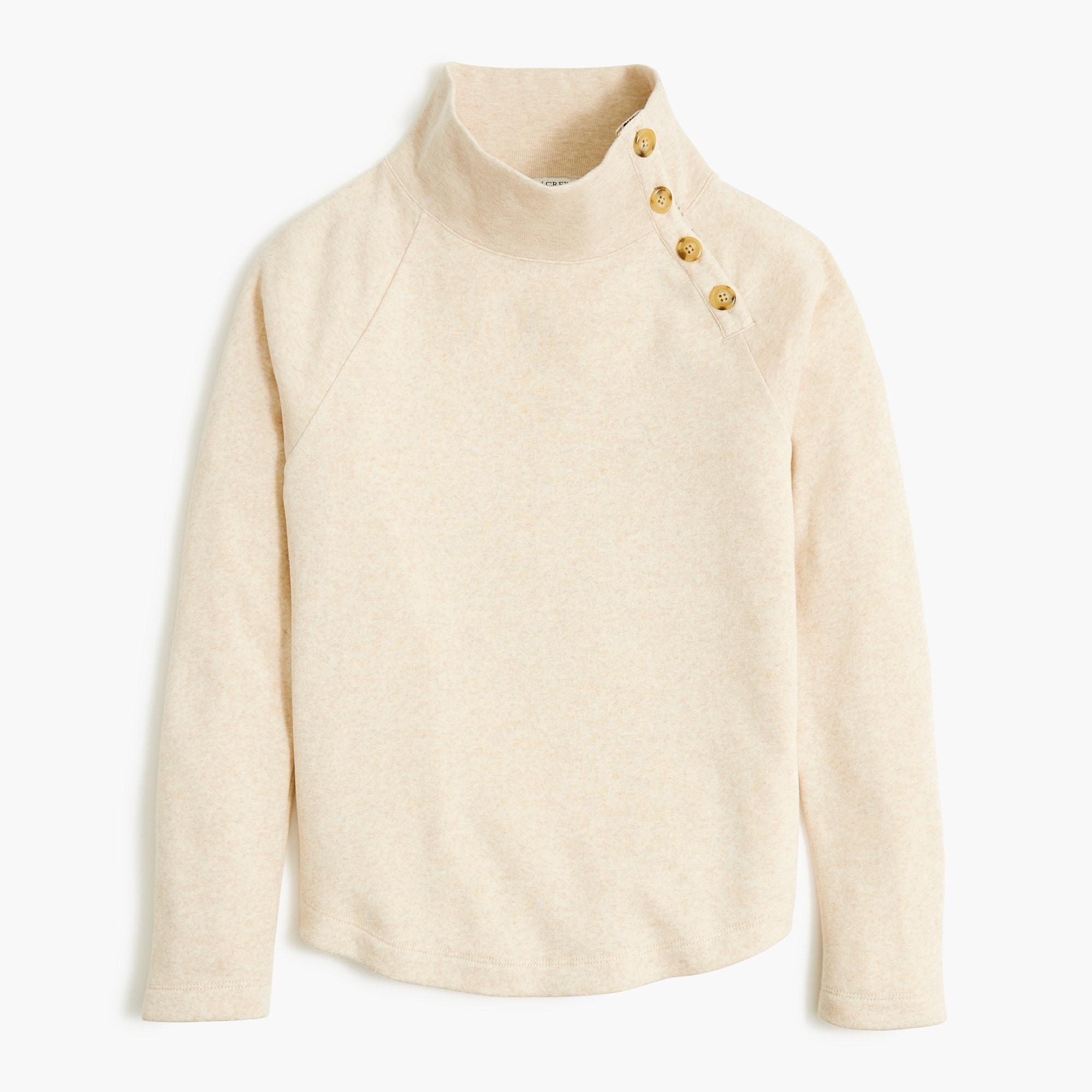 Wide button-collar pullover sweatshirt Product Image