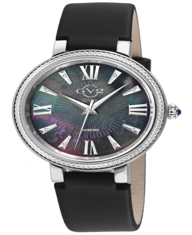 GV2 by Gevril Womens Genoa Black Leather Watch 36mm Product Image