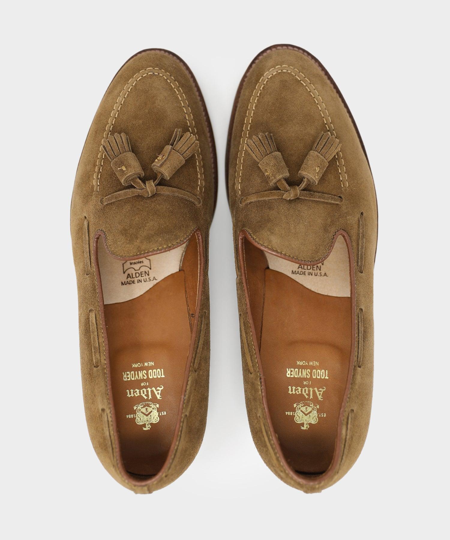 Alden Tassel Loafer in Suede Snuff Product Image