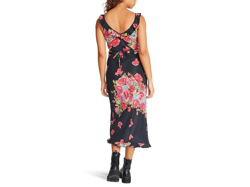 Betsey Johnson Flroal Crepe Midi Dress Women's Dress Product Image