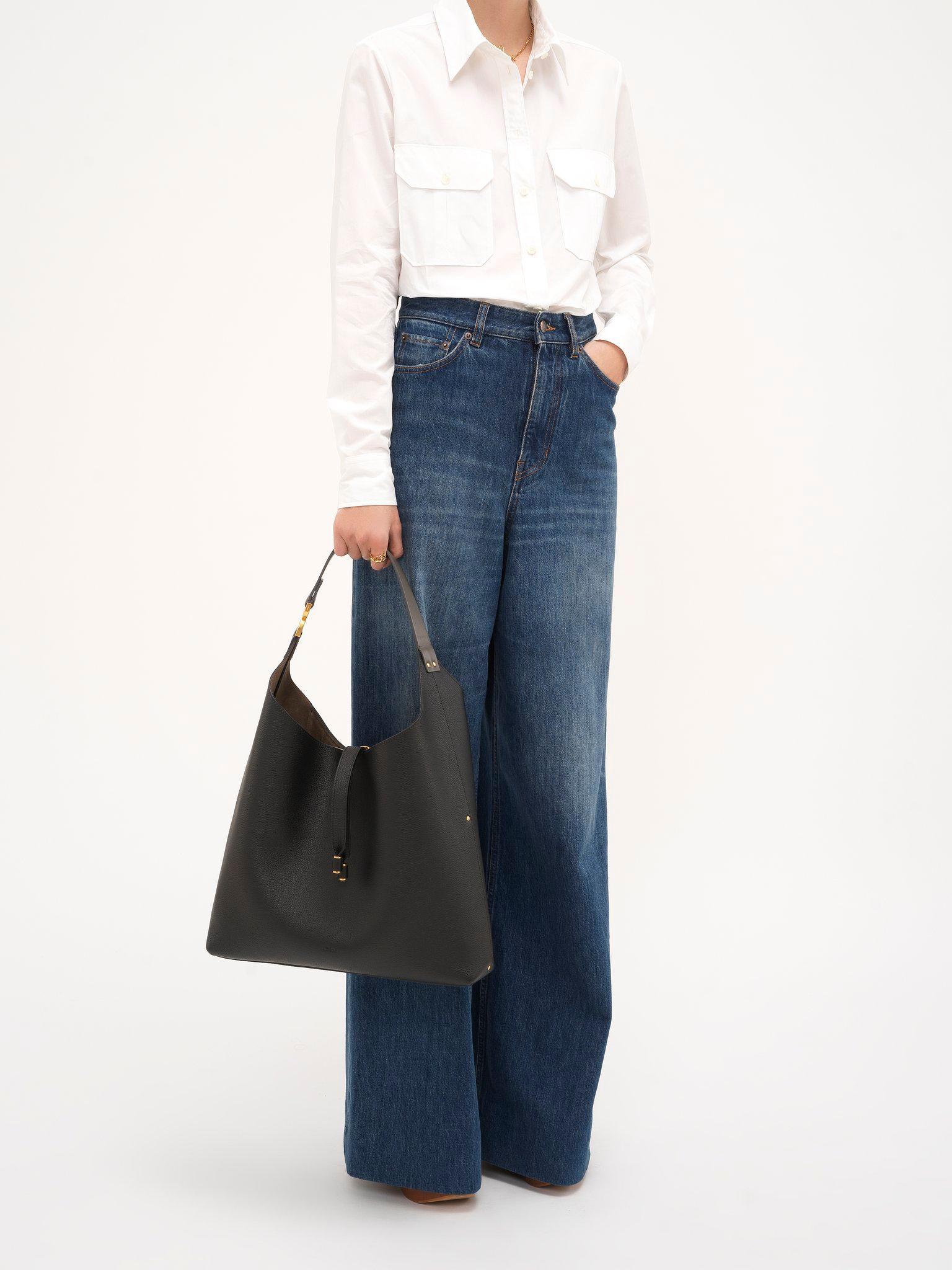 Marcie hobo bag in suede leather Product Image