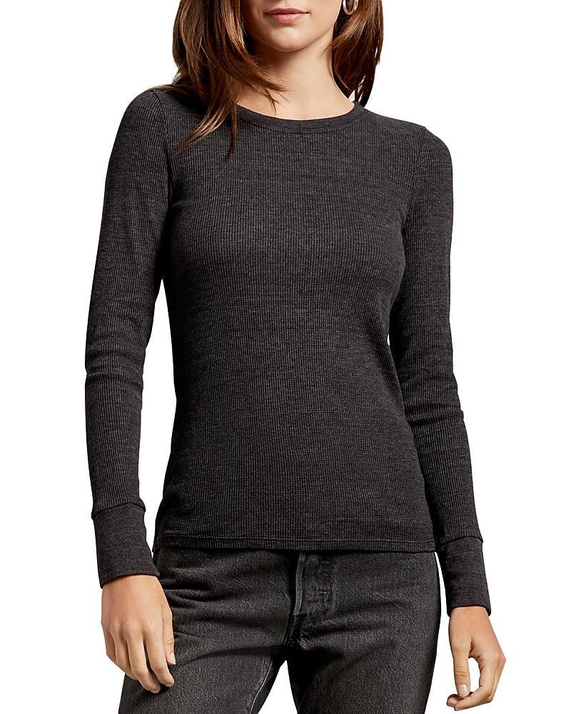 Michael Stars Thermal Juliet Crew Neck Top (Charcoal) Women's Clothing product image