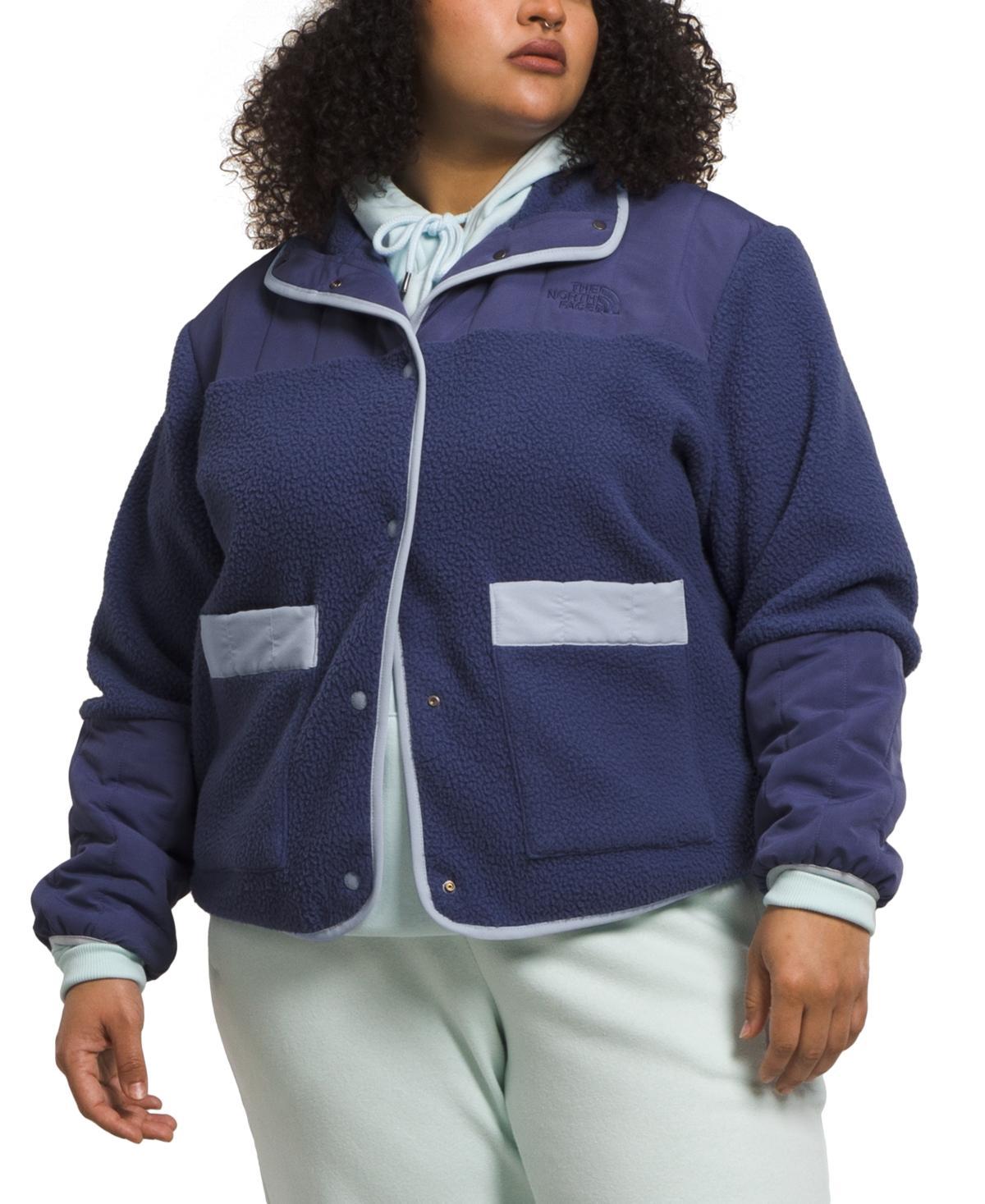 The North Face Plus Size Cragmont Snap-Front Fleece Jacket - Dark Sage Product Image