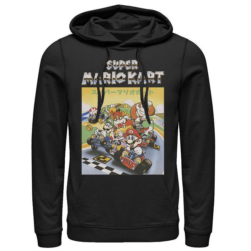 Mens Nintendo Mario Kart Retro Chrome Logo Hoodie Product Image