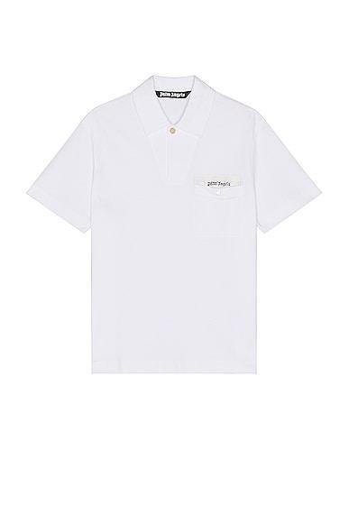 Palm Angels Polo White. (also in ). Product Image