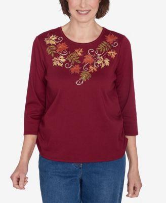 Classic Falling Leaves Top with Drawstring Closure Product Image