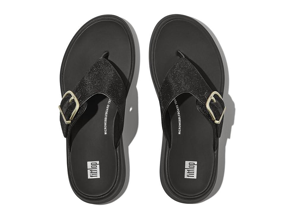 FitFlop F-Mode Buckle Shimmerlux Flatform Toe-Post Sandals Women's Sandals Product Image