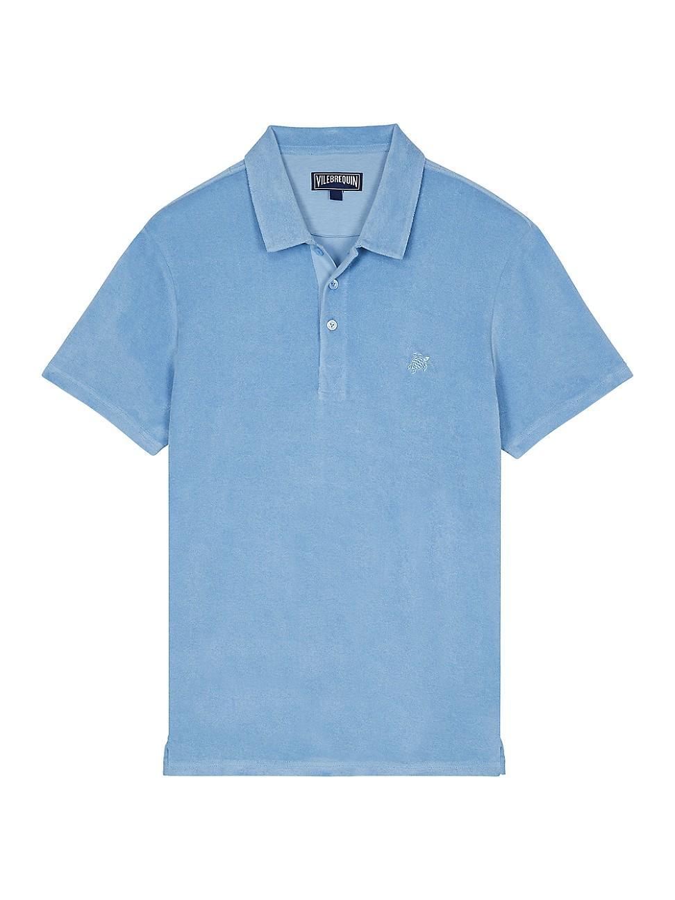 Mens Organic Cotton Terry Polo Shirt Product Image