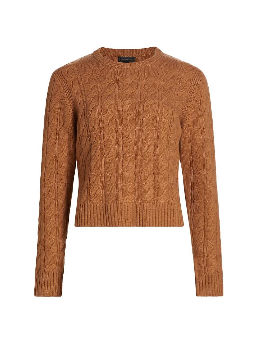 Womens Cable-Knit Cashmere Pullover Product Image