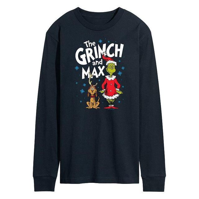 Mens Dr. Seuss The Grinch and Max Long Sleeve Tee Product Image