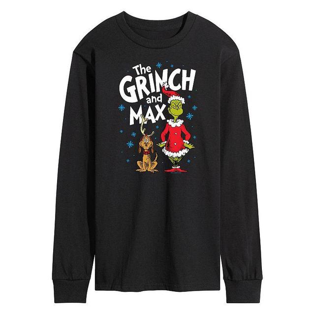 Mens Dr. Seuss The Grinch and Max Long Sleeve Tee Product Image