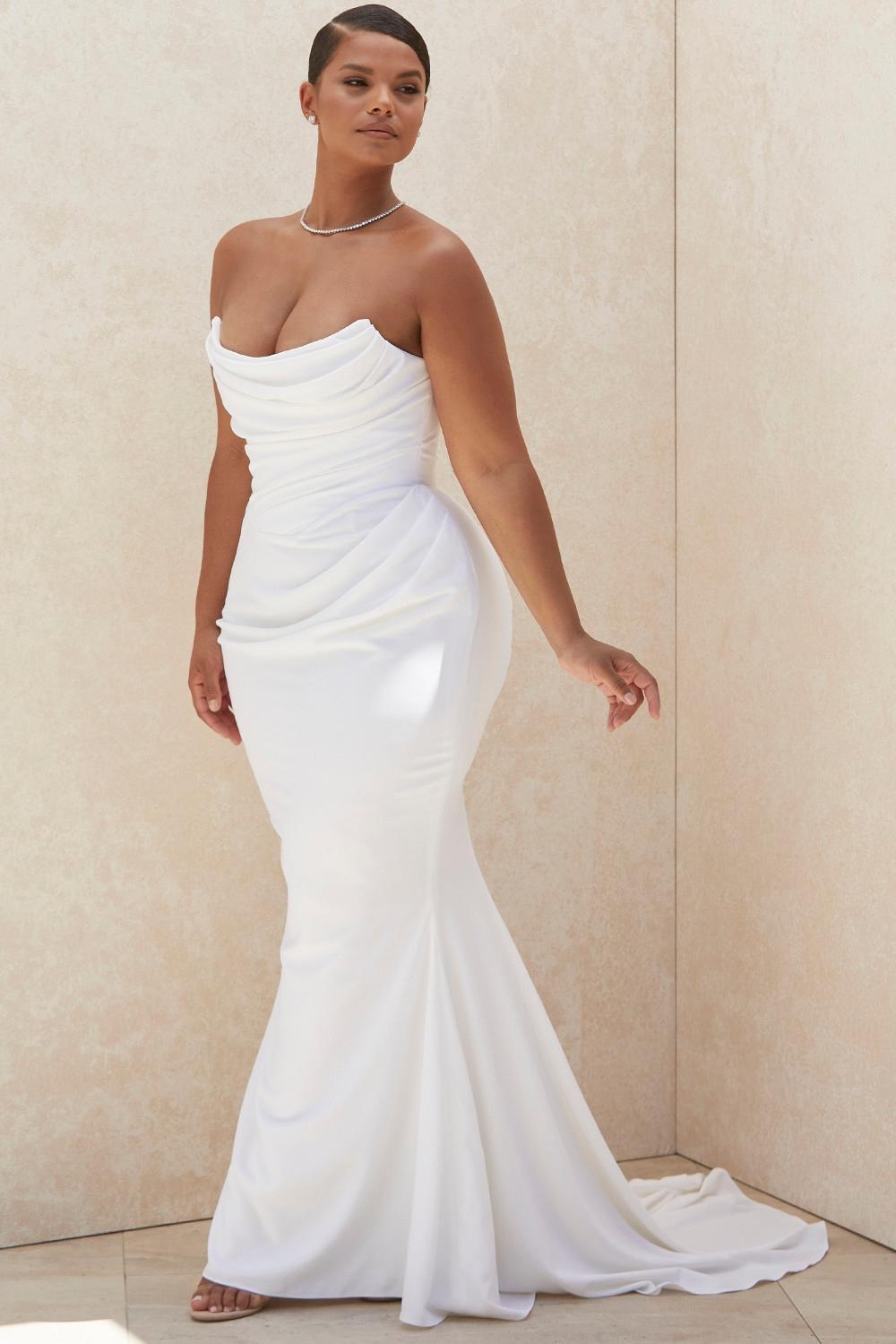 Esmee Ivory Draped Strapless Bridal Gown - Limited Edition Product Image