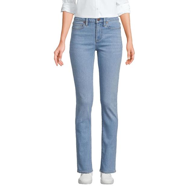 Womens Lands End Tall Mid-Rise Straight Leg Jeans Product Image