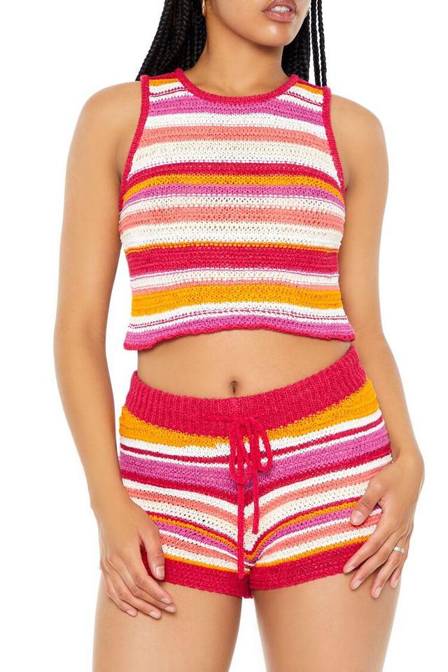 Sweater-Knit Striped Tank Top | Forever 21 Product Image