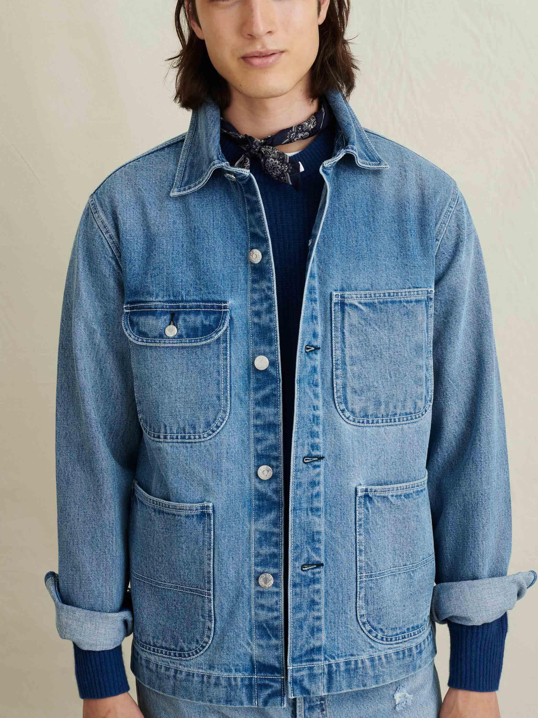 Work Jacket in Vintage Wash Denim Male Product Image