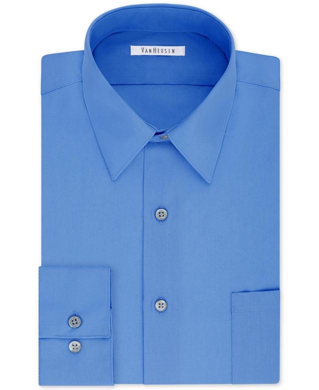 Van Heusen Mens Big & Tall Classic/Regular Fit Wrinkle Free Poplin Solid Dress Shirt Product Image