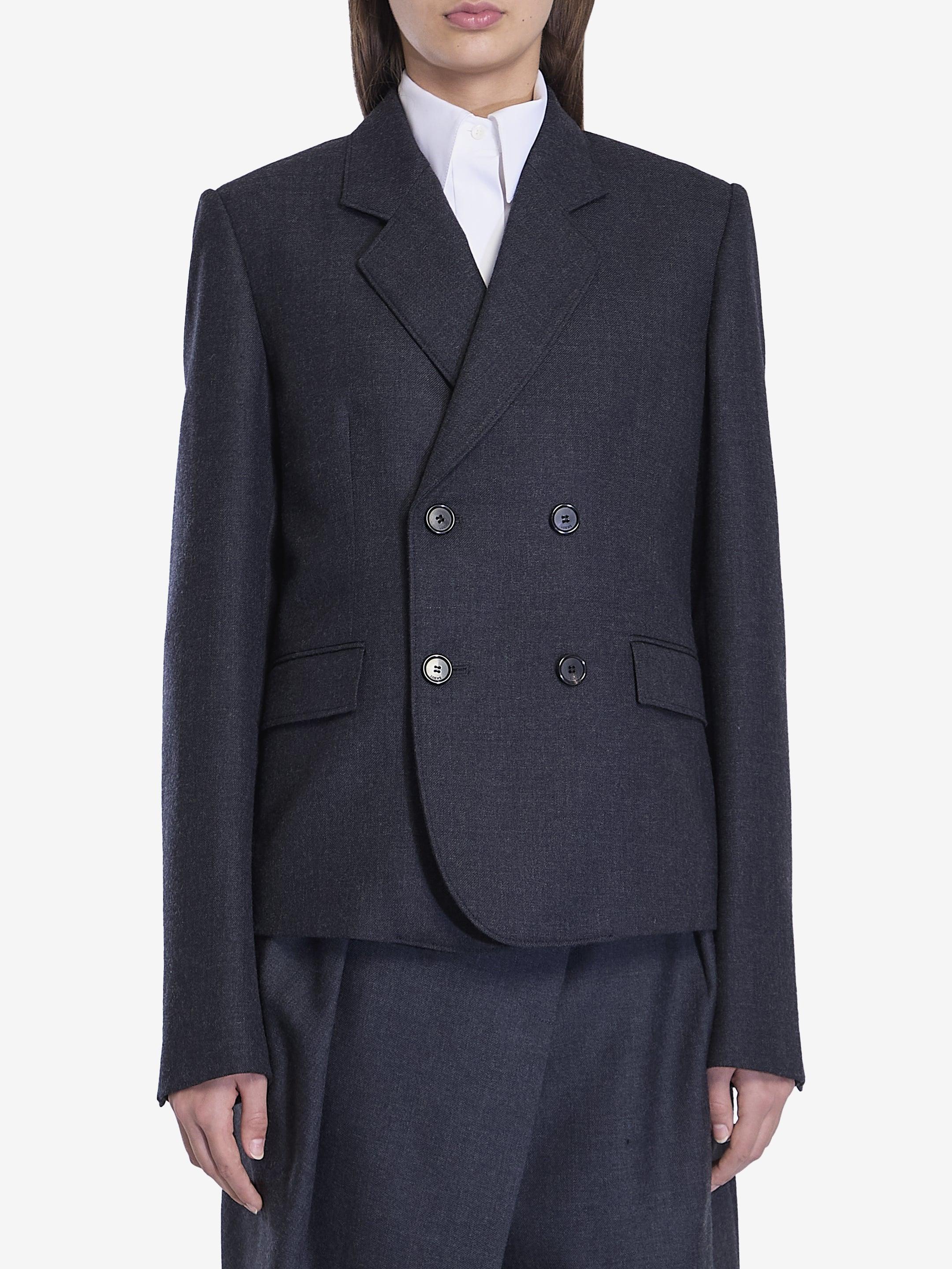 LOEWE Women Short Jacket In Wool In Gray Product Image