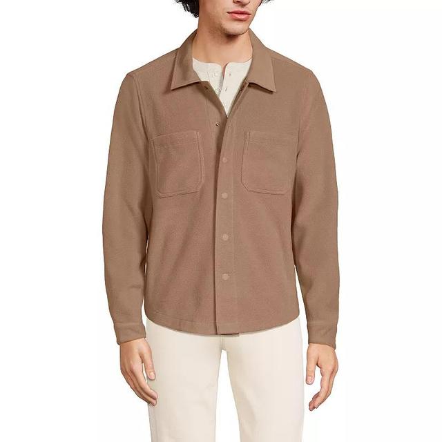 Mens Lands End Fleece Shirt Jacket Product Image