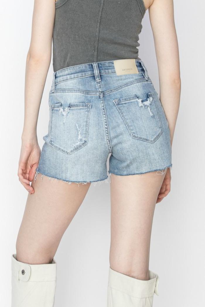 Light Wash Denim Shorts Product Image