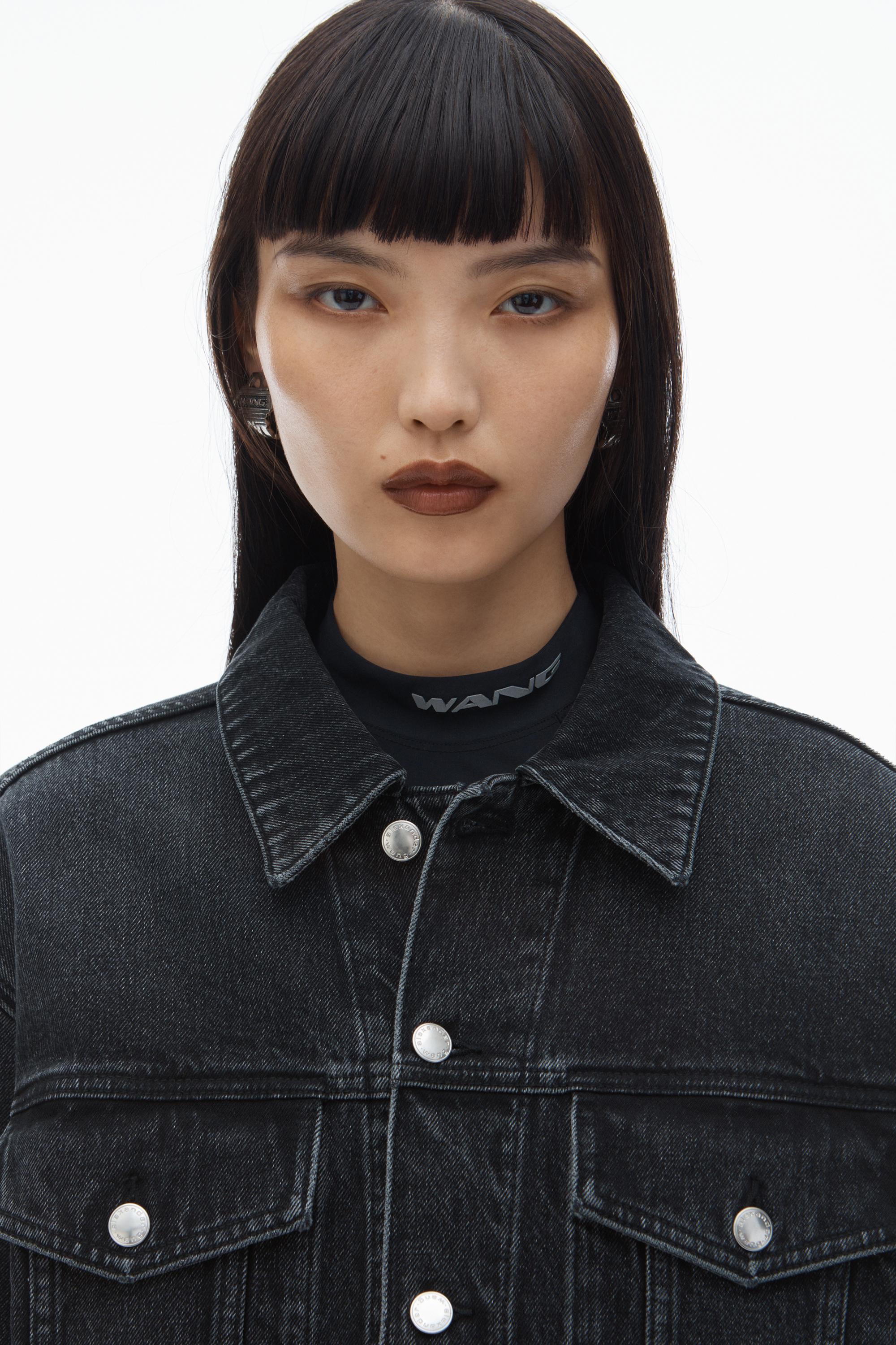 Oversize Trucker Jacket In Cotton Denim Product Image