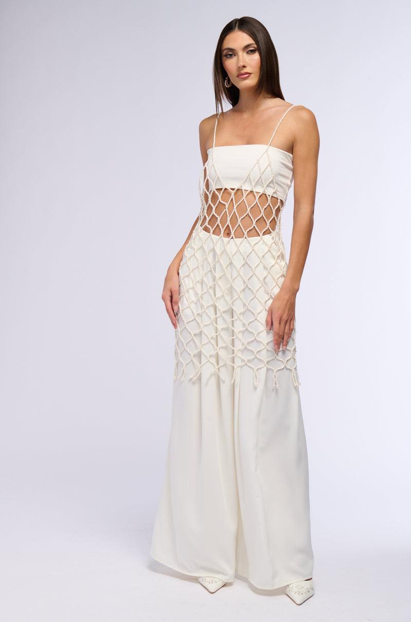 URSULA PEARL BEADED MIDI DRESS Product Image