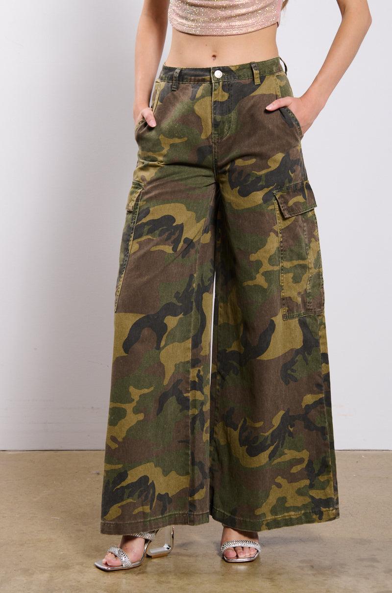 RIDE WITH ME CAMO WIDE LEG PANT product image