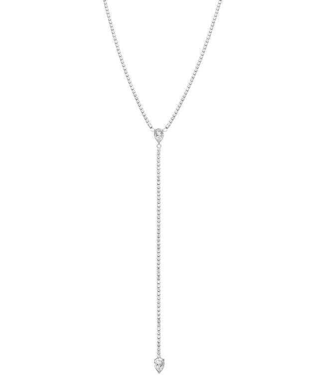 Adornia Crystal Y Necklace, Womens, Grey Product Image