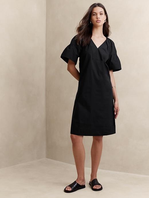 Poplin Knee-Length Dress Product Image