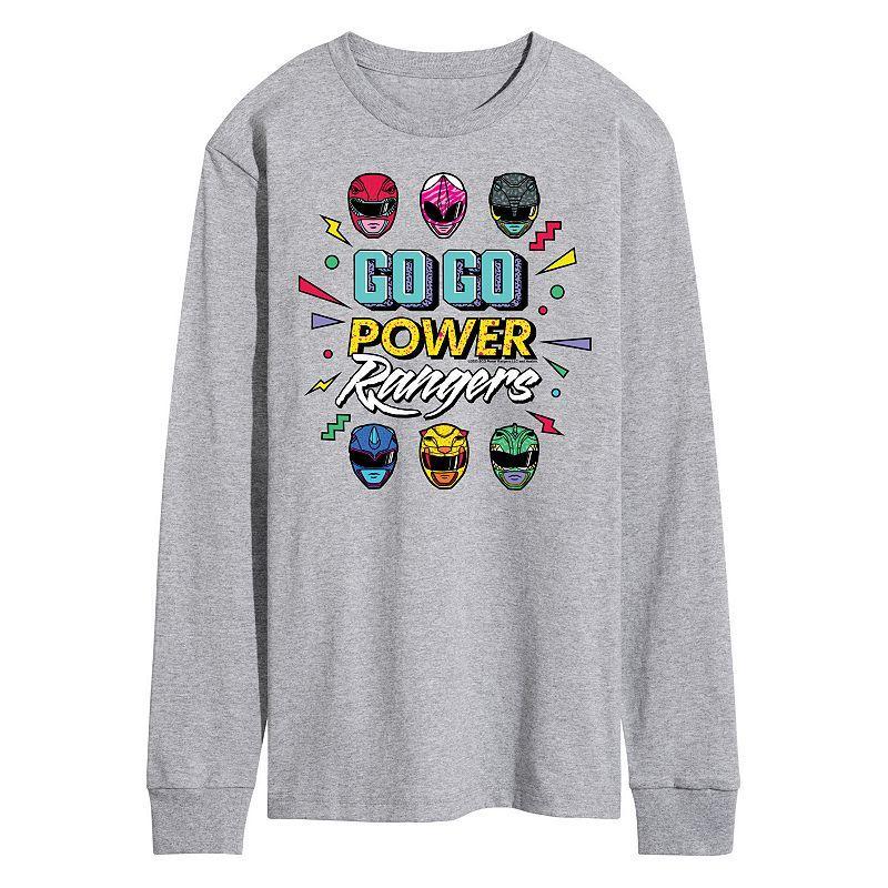 Mens Power Rangers Go Go Long Sleeve Graphic Tee Product Image