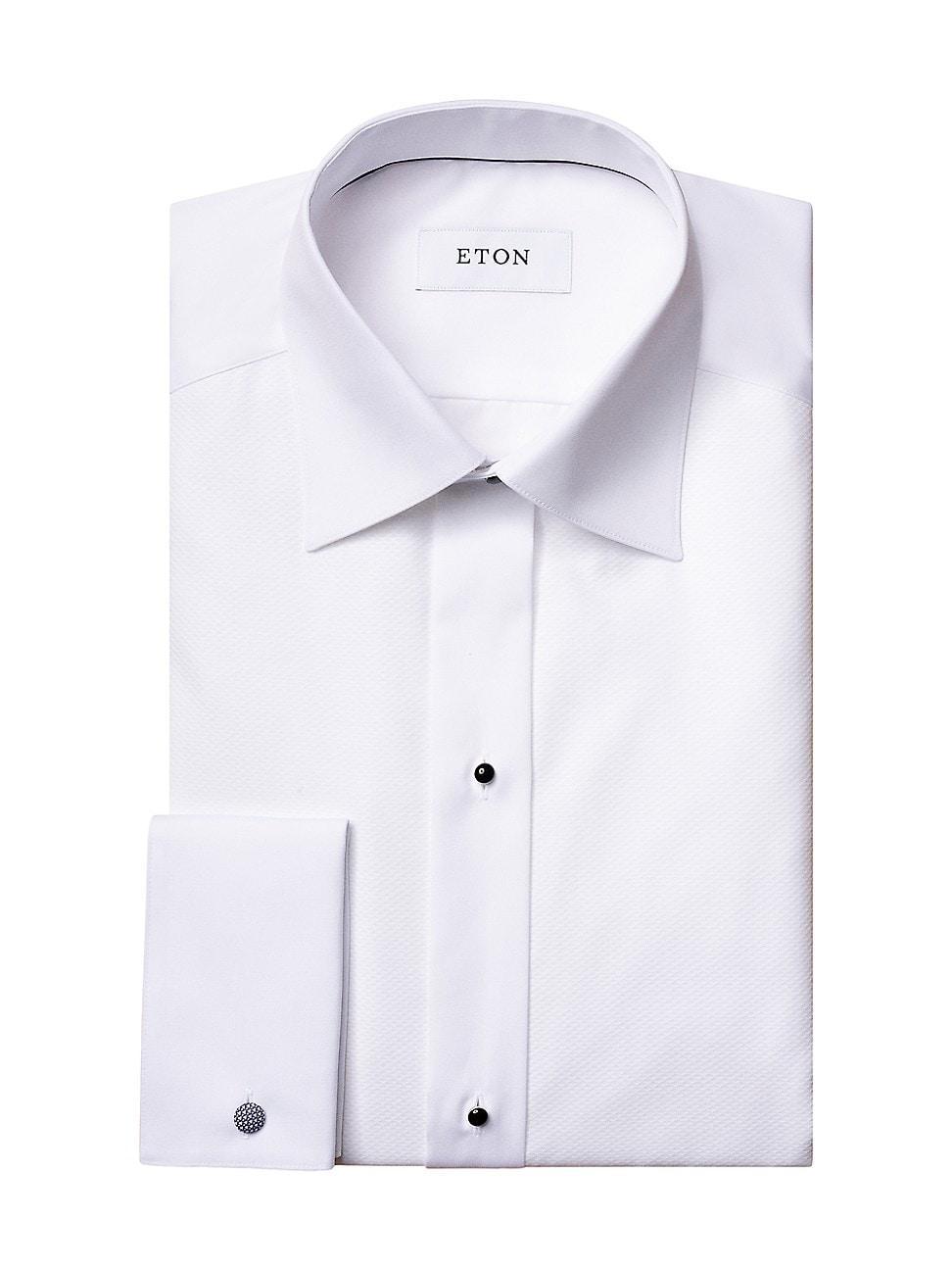 Mens Classic-Fit Piqu Formal Shirt Product Image