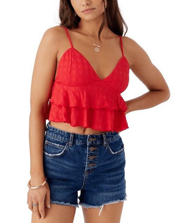 O'Neill Chloey Textured Knit Crop Tank Top Product Image