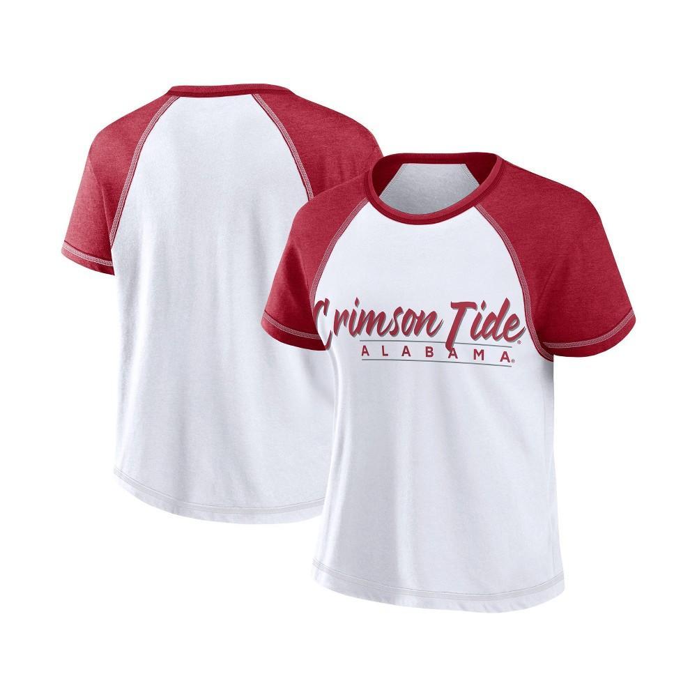 NCAA Alabama Crimson Tide Womens White Stitch T-Shirt Product Image