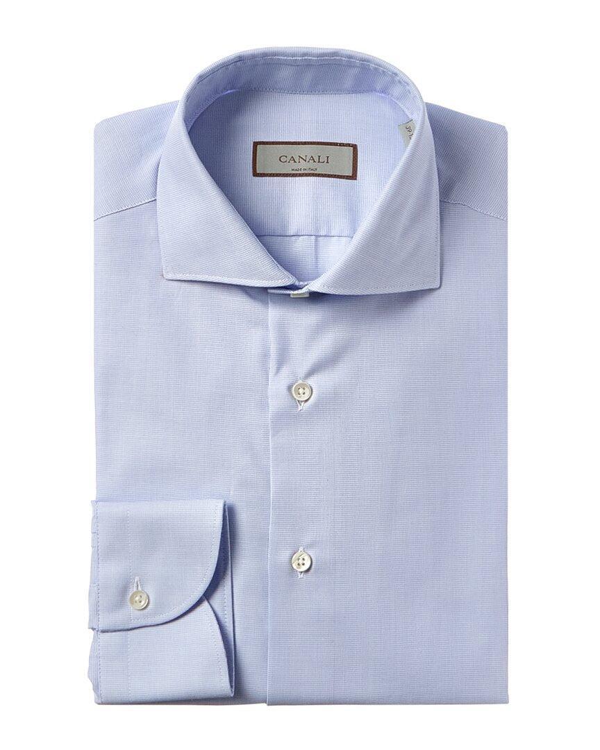 CANALI Modern Fit Dress Shirt In Blue Product Image