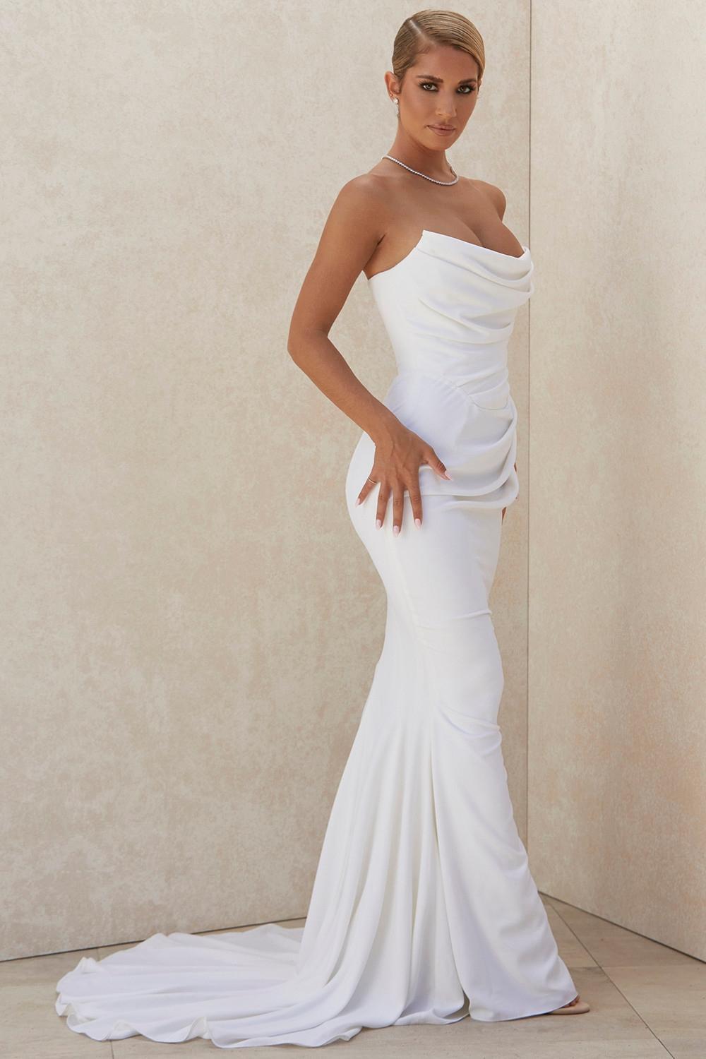 Esmee Ivory Draped Strapless Bridal Gown - Limited Edition Product Image