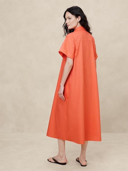 Tab Poplin Midi Dress Product Image